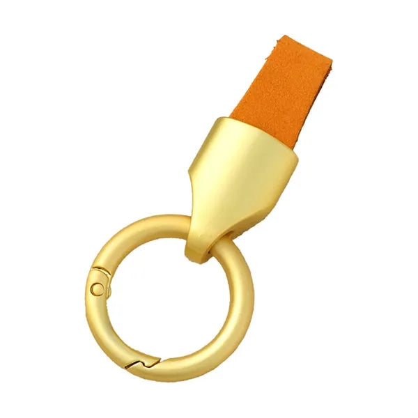 PU Leather Strap Metal Key Tag
