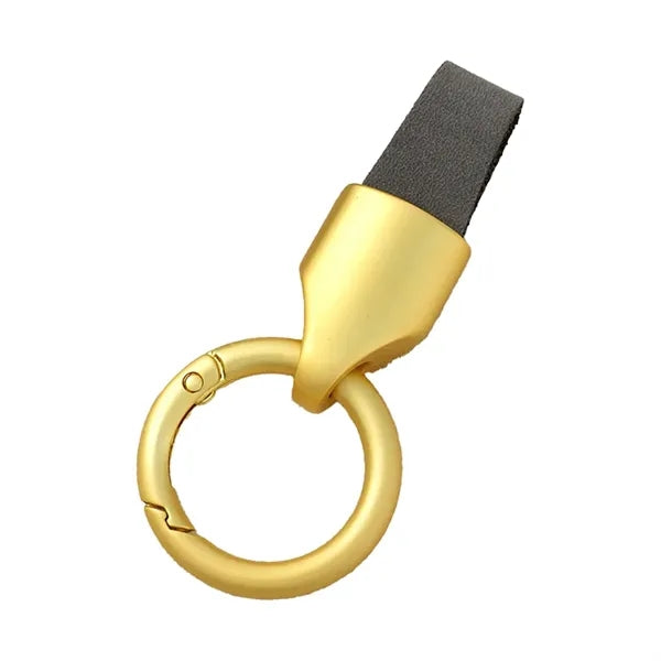 PU Leather Strap Metal Key Tag