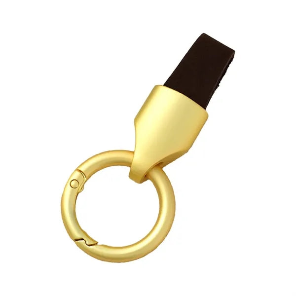 PU Leather Strap Metal Key Tag