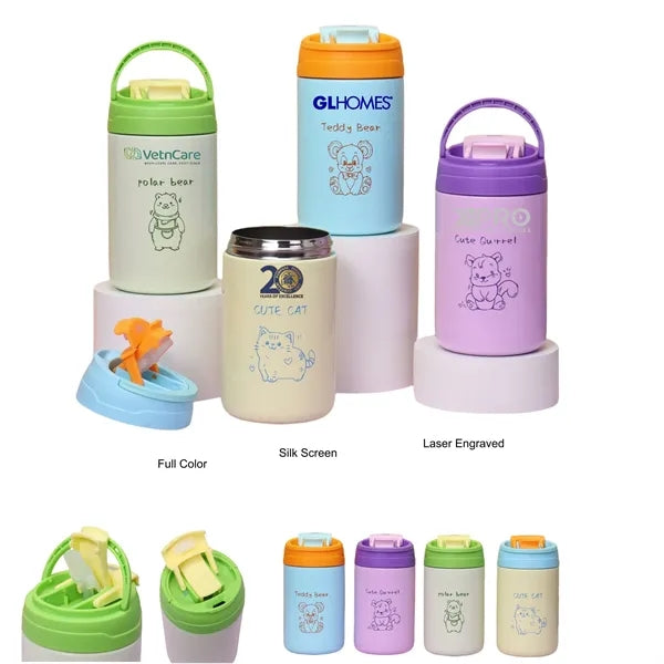 17 oz Kids Stainless Steel Insulated Animal Themed Thermos