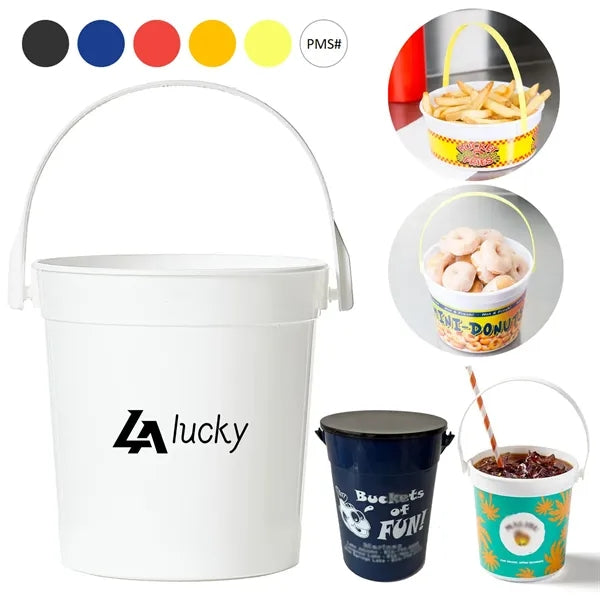32/48/64/87oz Multifunctional Plastic Buckets with Lid