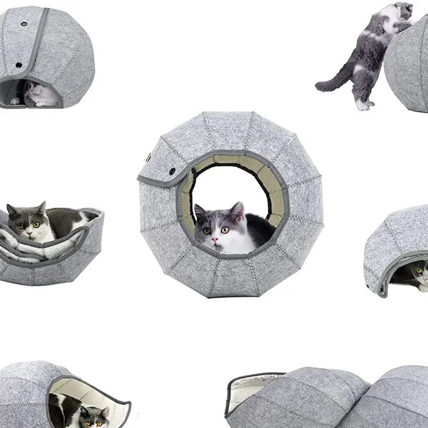 Round Tunnel Bed For Cats