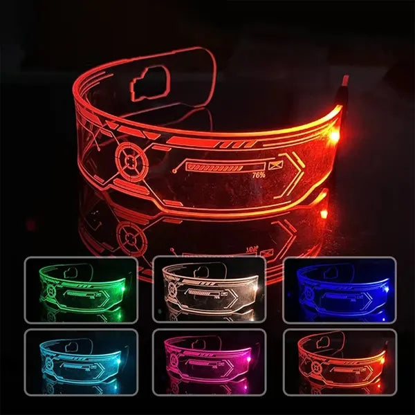 Cyberpunk Led Visor Glasses