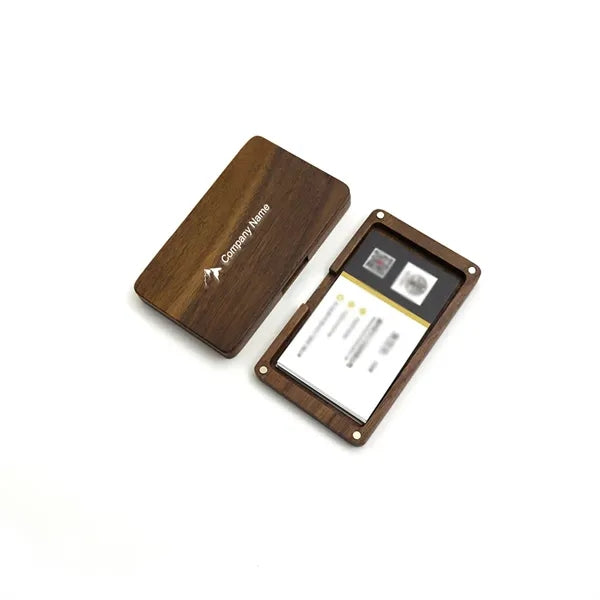 Wooden Men Business Card Case