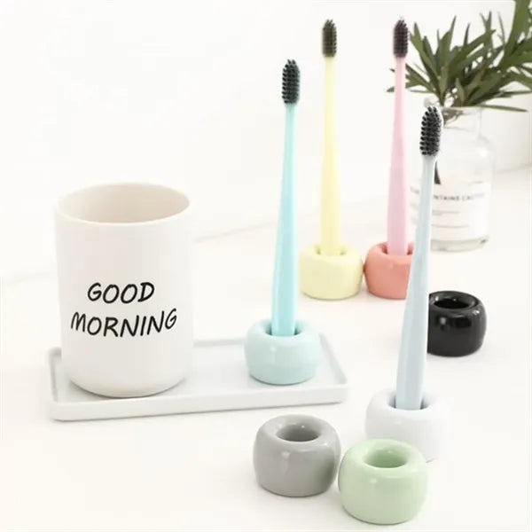 Mini Ceramic Toothbrush Holders for Bathroom