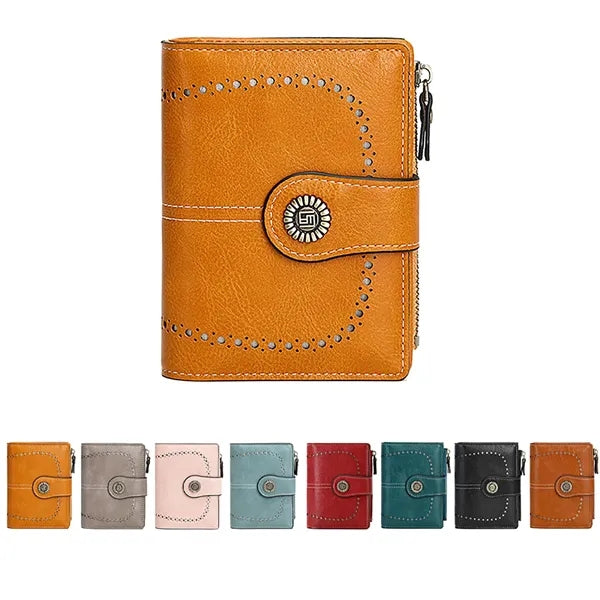 Pu Leather Triple Fold Women'S Wallet Card Bag