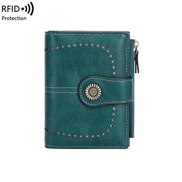 Pu Leather Triple Fold Women'S Wallet Card Bag
