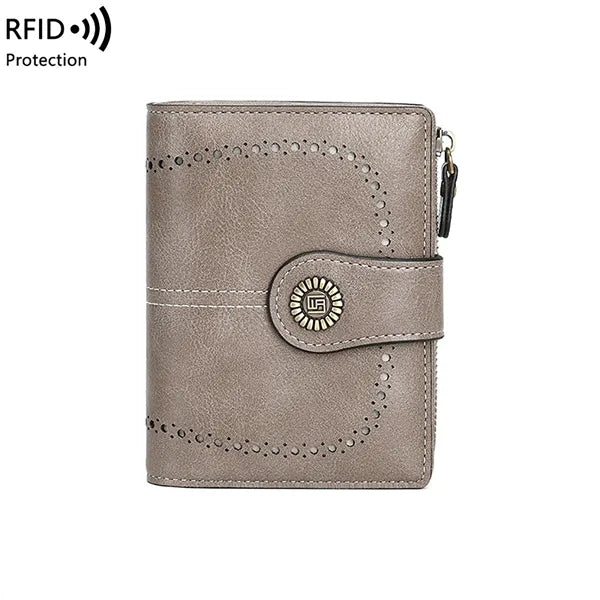 Pu Leather Triple Fold Women'S Wallet Card Bag