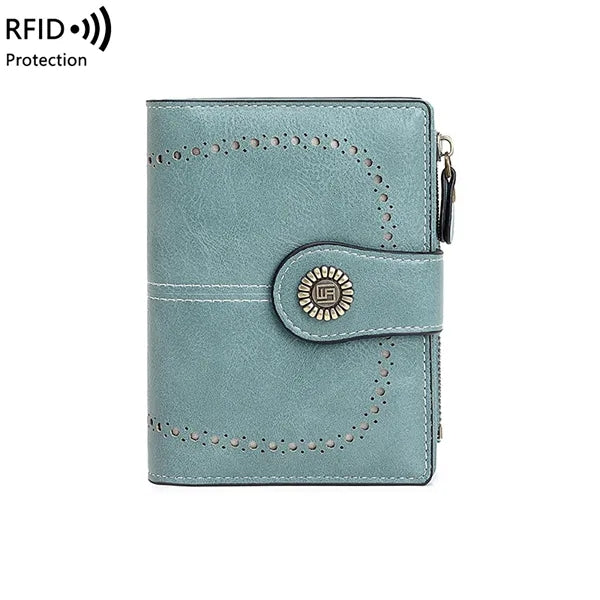 Pu Leather Triple Fold Women'S Wallet Card Bag