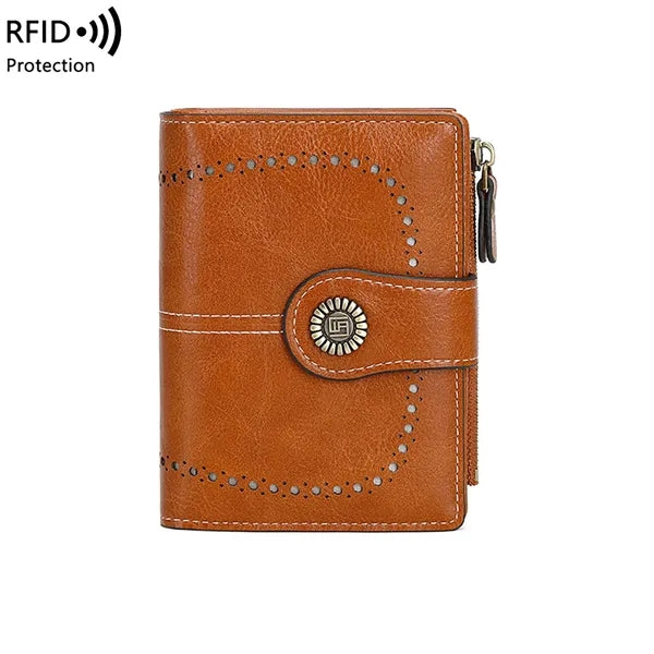 Pu Leather Triple Fold Women'S Wallet Card Bag