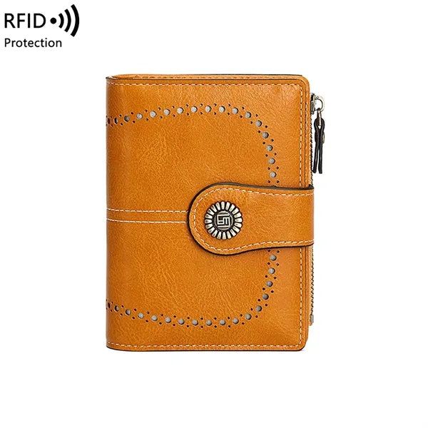 Pu Leather Triple Fold Women'S Wallet Card Bag