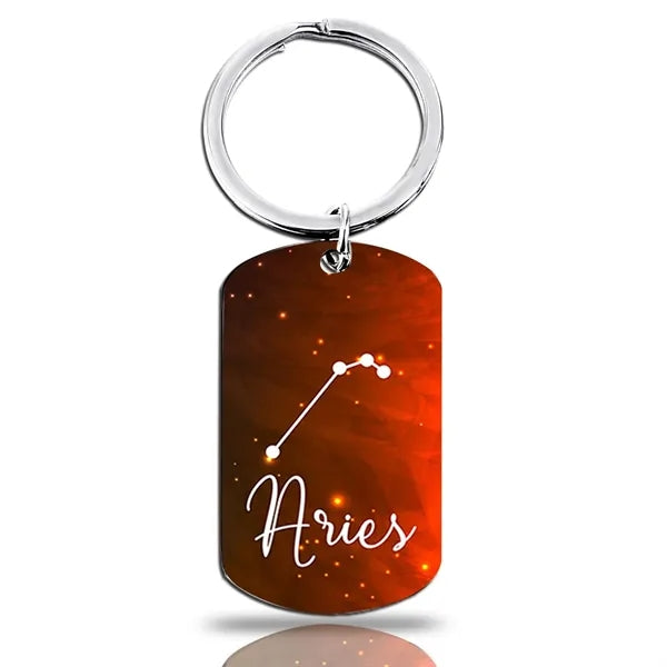 12 Constellation Keychain Gift Zodiac Astrology Key Chain