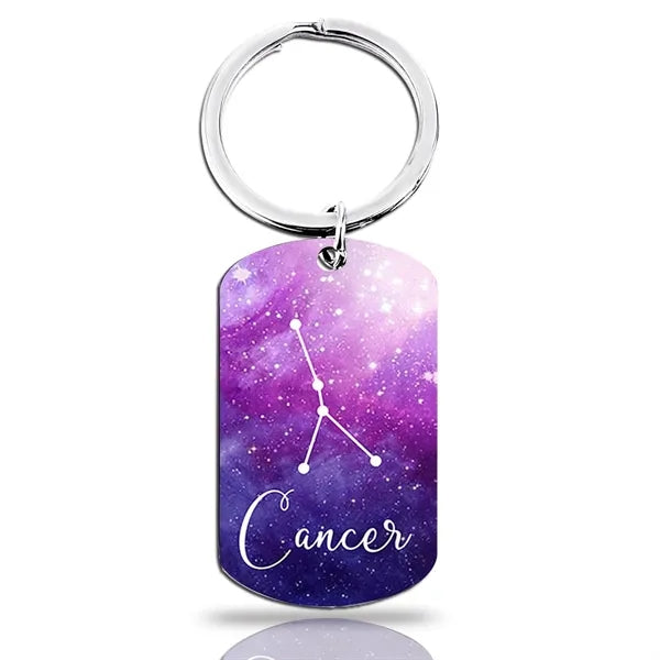 12 Constellation Keychain Gift Zodiac Astrology Key Chain