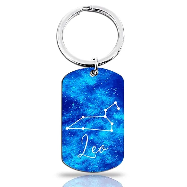 12 Constellation Keychain Gift Zodiac Astrology Key Chain