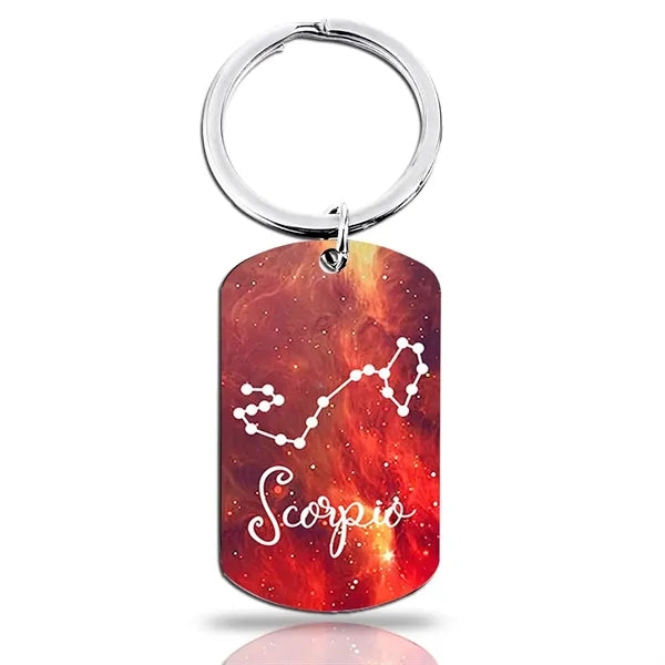 12 Constellation Keychain Gift Zodiac Astrology Key Chain