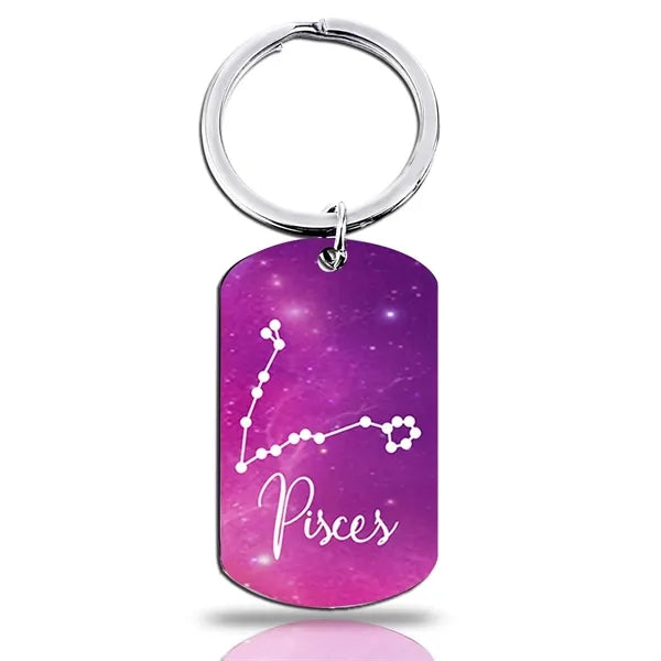 12 Constellation Keychain Gift Zodiac Astrology Key Chain