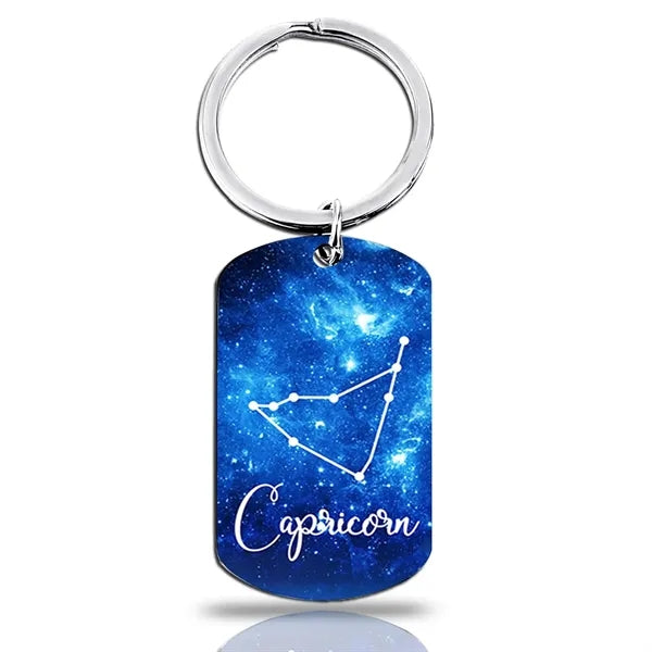 12 Constellation Keychain Gift Zodiac Astrology Key Chain