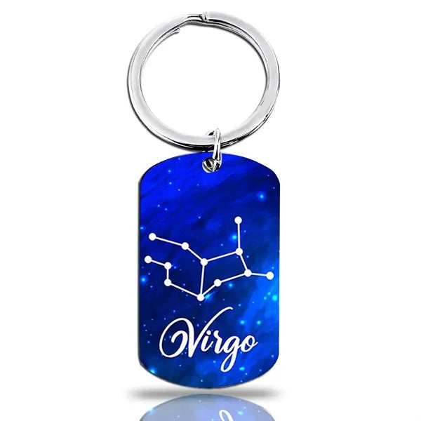 12 Constellation Keychain Gift Zodiac Astrology Key Chain