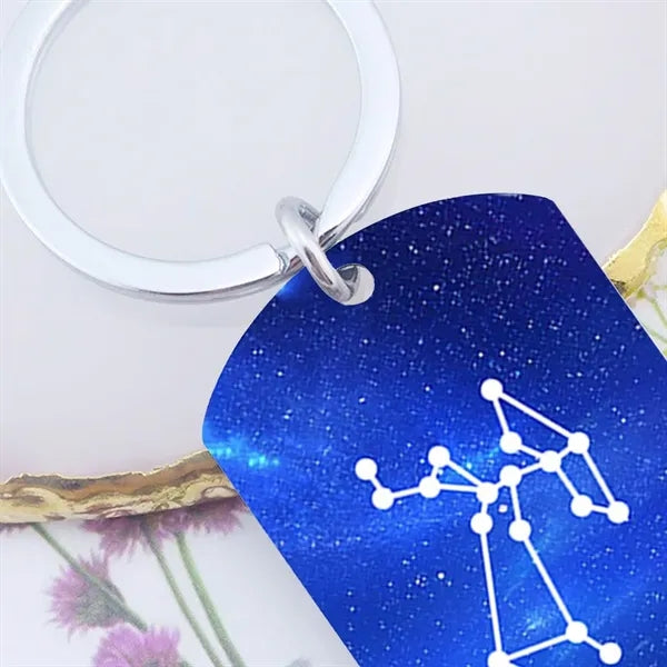12 Constellation Keychain Gift Zodiac Astrology Key Chain
