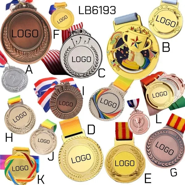 Lot Winner Metal Medals with Neck Ribbons Trophy Award