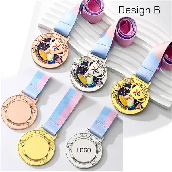 Lot Winner Metal Medals with Neck Ribbons Trophy Award