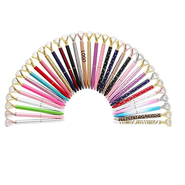 Metal Crystal Diamond Twist Action Ballpoint Pen