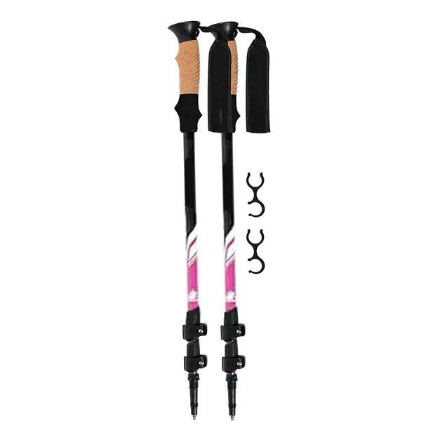 2 Trekking Poles with Cork Grips
