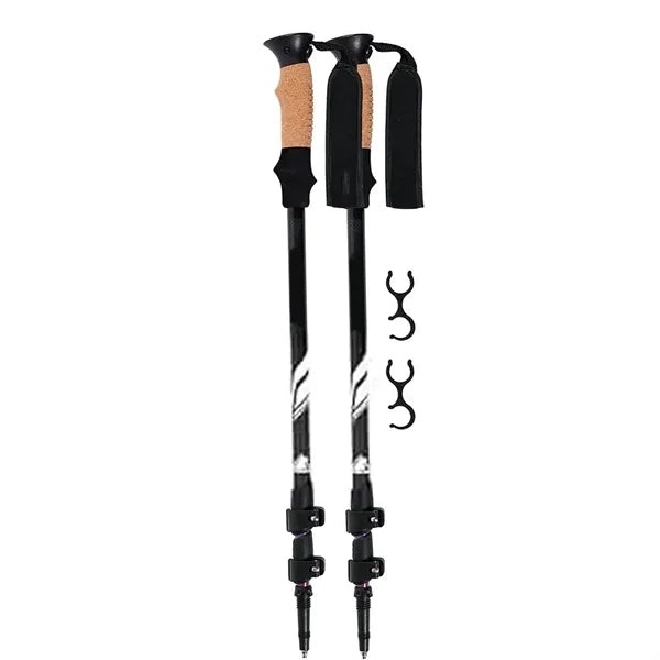 2 Trekking Poles with Cork Grips