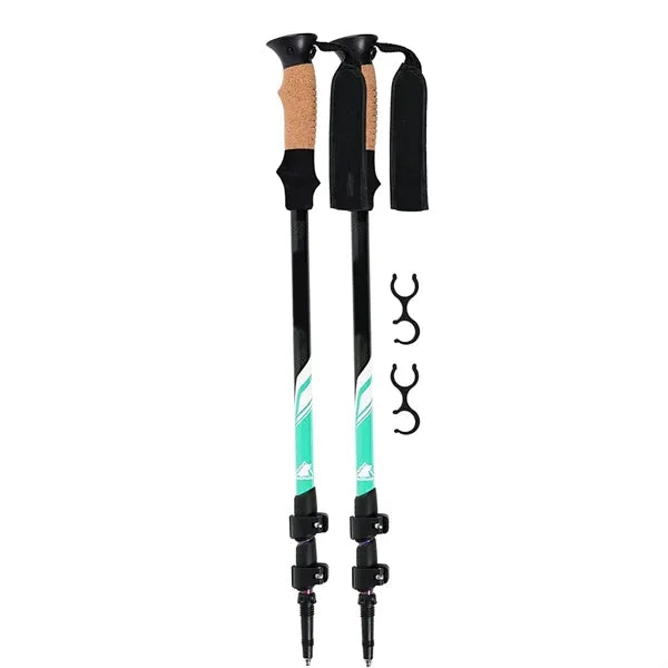 2 Trekking Poles with Cork Grips
