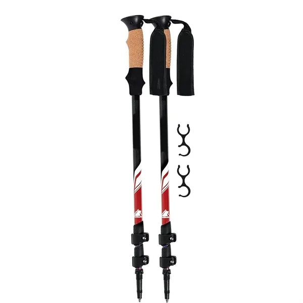 2 Trekking Poles with Cork Grips