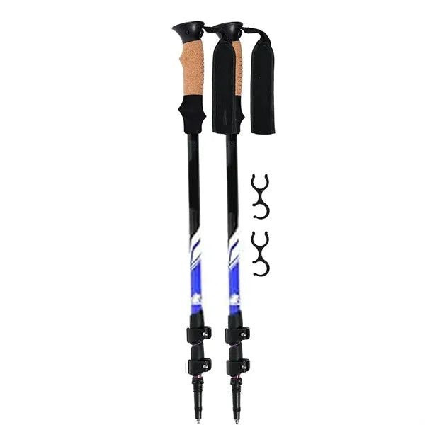 2 Trekking Poles with Cork Grips