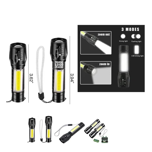 Mini Rechargeable Flashlight w/ 3 Modes