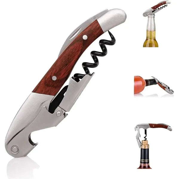 Advanced Stainless Steel Bottle Opener With Wooden Handle