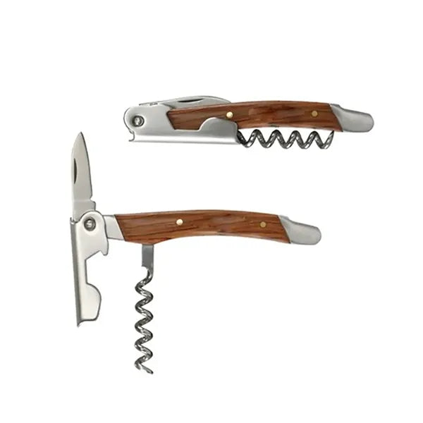 Advanced Stainless Steel Bottle Opener With Wooden Handle