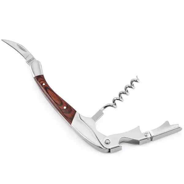 Advanced Stainless Steel Bottle Opener With Wooden Handle