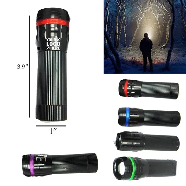 Aluminum LED Zoomable Flashlight