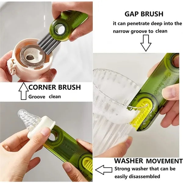 3 in 1 Multifunctional Cup Lid Cleaning Brush Set