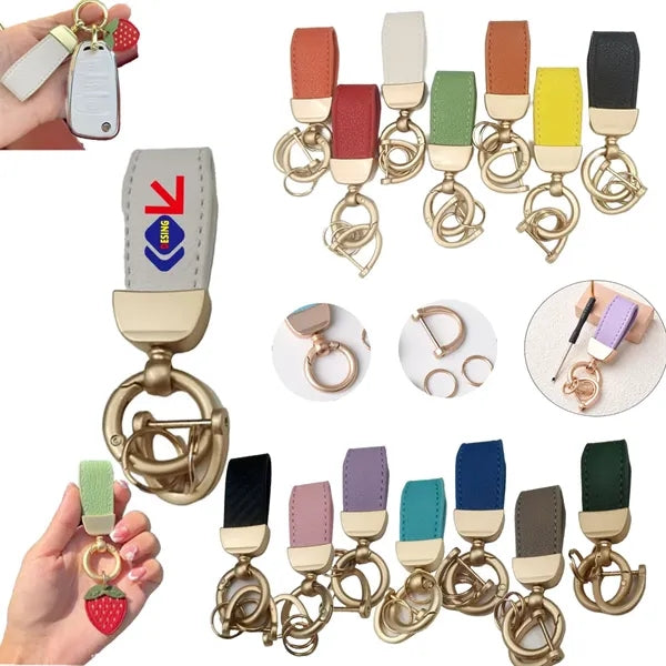 Simple Lambskin Car Key chain
