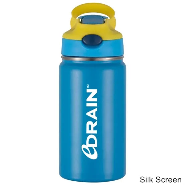 12 oz Insulated Stainless Steel Kids Bottle With Straw Lid