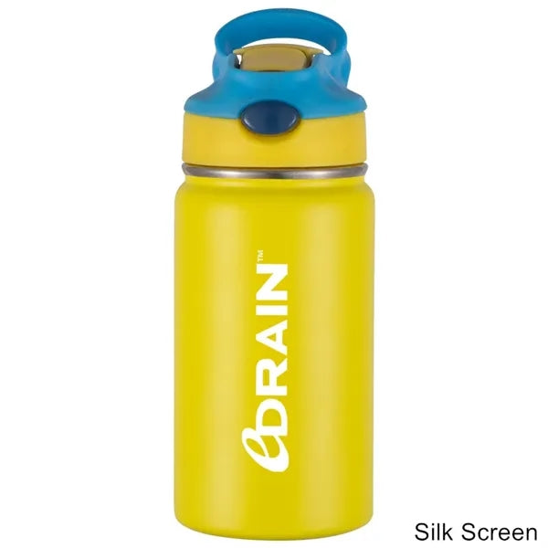 12 oz Insulated Stainless Steel Kids Bottle With Straw Lid