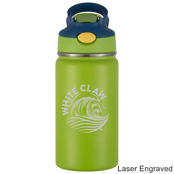 12 oz Insulated Stainless Steel Kids Bottle With Straw Lid