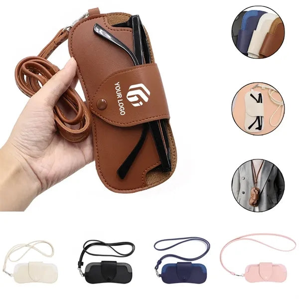 Portable ultra slim button clip hang glasses organizer bag
