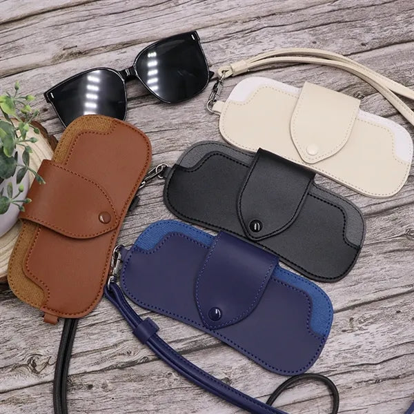 Portable ultra slim button clip hang glasses organizer bag