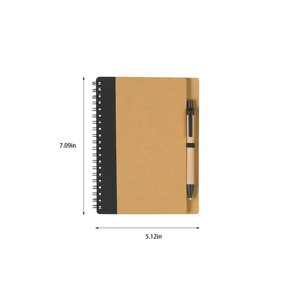 7x5 in kraft cover lined pages small journal spiral notebook