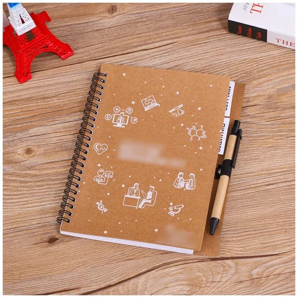7x5 in kraft cover lined pages small journal spiral notebook