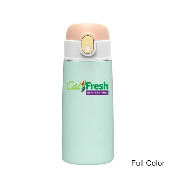 16 oz Kids Insulated Cartoon Water Bottle With Straw