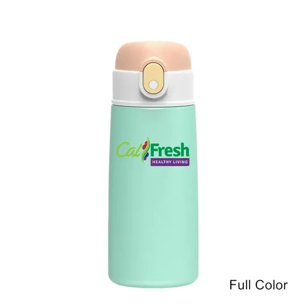 16 oz Kids Insulated Cartoon Water Bottle With Straw