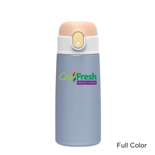 16 oz Kids Insulated Cartoon Water Bottle With Straw