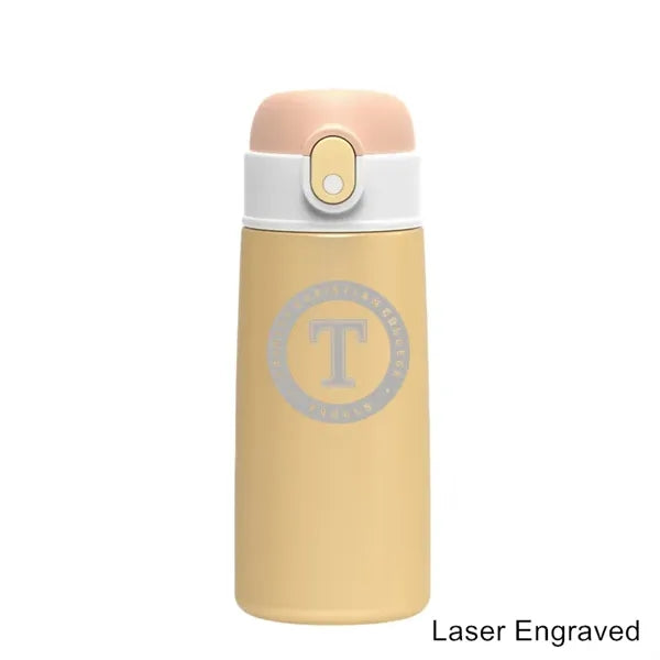 16 oz Kids Insulated Cartoon Water Bottle With Straw
