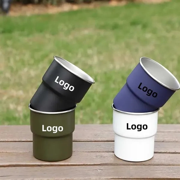 10oz stainless steel camping cup